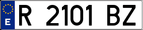 Trailer License Plate